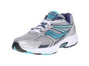 Saucony S15262 1 070 Women s Cohesion 9 Running Shoes Silver Navy Teal 7 B US