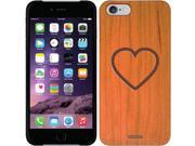 Coveroo Apple iPhone 6 6s Wood Thinshield Case with Heart 2 Laser Engraved Design