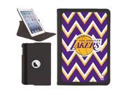 Coveroo Apple iPad Mini 4 Black Folio Case with Los Angeles Lakers Chevron Full Color Design