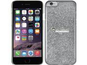 Coveroo Apple iPhone 6 6s Silver Glitter Bling Thinshield Case with Pittsburgh Penguins Wide Mark Color Design