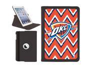 Coveroo Apple iPad Mini 4 Black Folio Case with Oklahoma City Thunder Chevron Full Color Design