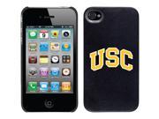 Coveroo Apple iPhone 4 4S Black Thinshield Case with USC Yellow Arc Color Design