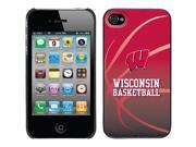 Coveroo Apple iPhone 4 4S Black Thinshield Case with University of Wisconsin Basketball Full Color Design
