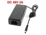 DiySecurityCameraWorld 48V 2A AC DC Switching Adapter Power Supply for PoE Switch or PoE injector