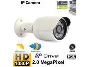 Outdoor 2MP 1920x1080 HD PoE IR CUT Waterproof Bullet IP Camera Onvif 2.0 P2P 24pcs IR LED