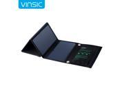 Solar Charger Vinsic® Dual port 22W High Efficiency Solar Panel Foldable and Portable Charger for smartphone tablet Black