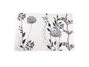 Placemats Sets Black Vinyl Table Placemats Set of 6 for Kitchen Table with 6 Coasters Kids Placemat Set Dandelions