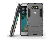 Olen Armor Series LG V20 Case TPU and PC 2 in 1 Kickstand Protective Cover Finish Case for LG V20 Gray