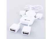 4 Port USB 2.0 Hub White Mini Man