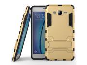 Olen Samsung Galaxy 0n7 Case TPU and PC 2 in 1 Kickstand Protective Cover Finish Case for Samsung Galaxy 0n7 case Gold