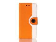 Olen Mouse Lines Series Case Slim PU Leather Flip Case with Card Slot for iPhone 6 Plus iPhone 6s Plus Orange