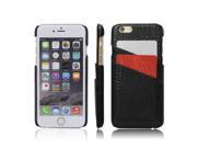 Olen Crocodile Skin Series Luxury Leather Case Cover with Card Slot for iPhone 6 Plus iPhone 6s Plus Black
