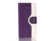 Olen Mouse Lines Series Case Slim PU Leather Flip Case with Card Slot for iPhone 5 iPhone 5s Purple