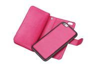 Olen 2 in 1 Luxury Fashion Pu Leather Magnet Wallet Flip Case Cover with Built in Card Slot for iPhone 5s Pink
