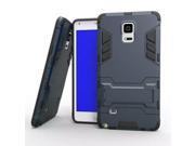 Olen Armor Series Samsung Galaxy N9100 Note 4 Case TPU and PC 2 in 1 Kickstand Protective Cover Finish Case for Samsung Galaxy N9100 Note 4 Blue Black