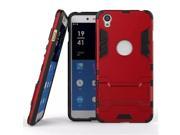 Olen Armor Series One Plus X Case TPU and PC 2 in 1 Kickstand Protective Cover Finish Case for One Plus X Red