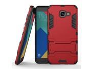 Olen Armor Series Samsung Galaxy A510 Case TPU and PC 2 in 1 Kickstand Protective Cover Finish Case for Samsung Galaxy A510 Red