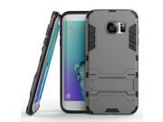 Olen Armor Series Samsung Galaxy S7 Edge Case TPU and PC 2 in 1 Kickstand Protective Cover Finish Case for Samsung Galaxy S7 Edge Gray