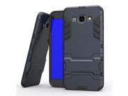 Olen Armor Series Samsung Galaxy A8 Case TPU and PC 2 in 1 Kickstand Protective Cover Finish Case for Samsung Galaxy A8 Blue Black