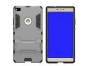 Olen Armor Series Huawei P8 Case TPU and PC 2 in 1 Kickstand Protective Cover Finish Case for 5.2inches Huawei P8 Gray