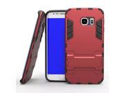 Olen Armor Series Samsung Galaxy G9250 S6 Edge Case TPU and PC 2 in 1 Kickstand Protective Cover Finish Case for Samsung Galaxy G9250 S6 Edge Red