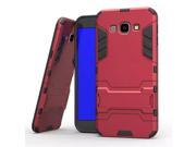 Olen Armor Series Samsung Galaxy A8 Case TPU and PC 2 in 1 Kickstand Protective Cover Finish Case for Samsung Galaxy A8 Red