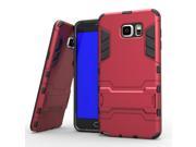 Olen Armor Series Samsung Galaxy G9200 S6 Case TPU and PC 2 in 1 Kickstand Protective Cover Finish Case for Samsung Galaxy G9200 S6 Red