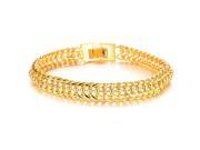 Olen Jewelry Luxury 18k Yellow Gold Plated Women Charm Link Bracelet Delicate Jewelry Gift