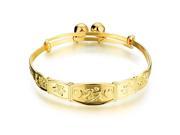 Olen Jewelry Expandable Classical Gold Tone Children s Bangle Bracelet with Good Boys girls in Chinese Adjustable