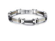 Jewelry Fashion Titanium Stainless Steel Men s Bracelet Link Wristband Bangle Never Fade
