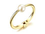 Olen Jewelry Luxury Gold Plated Bangle Bracelet Pear Cuff Wrist for Women High Polished