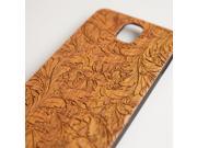 Samsung Galaxy Note 3 engraved rosewood wooden case in leaves pattern