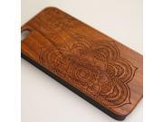 iPhone 5 5S engraved sapele wood wooden case mandala lace
