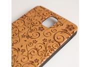 Samsung Galaxy Note 3 engraved cherry wooden case in floral 4 pattern
