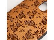 Samsung Galaxy Note 3 engraved cherry wood wooden case in rose pattern