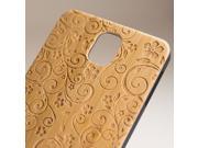 Samsung Galaxy Note 3 engraved bamboo case in floral 4 pattern
