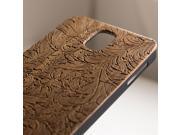 Samsung Galaxy Note 3 engraved wood walnut wooden case in leaves pattern