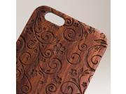 iPhone 6 engraved rosewood wood wooden case floral 4