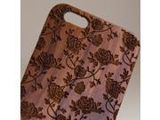 iPhone 6 engraved rosewood wood wooden case in rose pattern