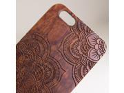 iPhone 6 engraved rosewood wood wooden case in mandala lace pattern