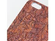 iPhone 6 engraved rosewood wood wooden case in leaves pattern
