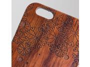 iPhone 6 engraved rosewood wood wooden case floral heart