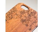 iPhone 6 engraved sapele wood wooden case floral heart