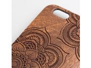 iPhone 6 engraved sapele wood wooden case in mandala lace pattern