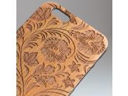 iPhone 6 engraved cherry wood wooden case floral 3 pattern