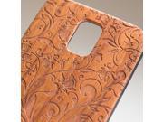 Samsung Galaxy S5 engraved rosewood wooden case in floral 6 pattern