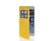 MOONCASE Slim Side Flip Hard Back Case Cover With View Window For Apple iPhone 6 Plus Yellow