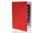MOONCASE Ultra Thin Slim Fit Leather Smart Cover Side Flip Bracket Case for Apple iPad Air 2 Red