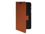 MOONCASE Premium PU Leather Flip Wallet Card Slot Bracket Back Case Cover for Samsung Galaxy Tab Q T2558 Brown