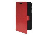 MOONCASE Premium PU Leather Flip Wallet Card Slot Bracket Back Case Cover for Samsung Galaxy Tab Q T2558 Red